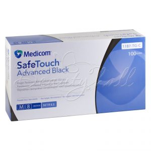 Перчатки нитриловые размер M черные Medicom