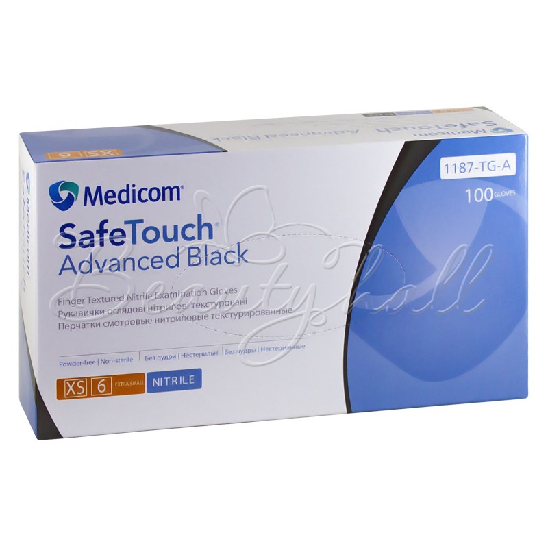  нитриловые размер XS черные Medicom - beautyhall