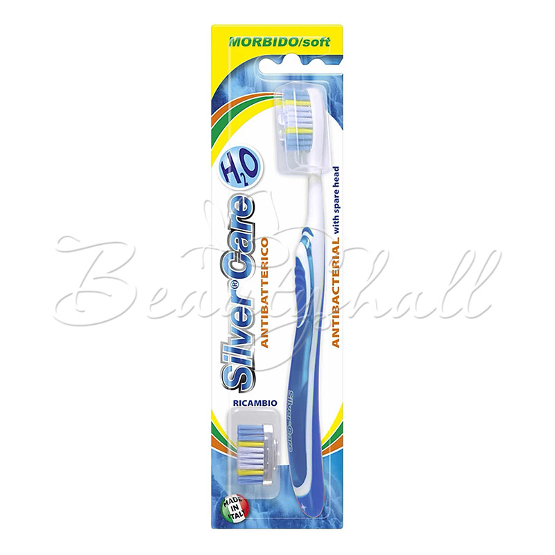 8009315043568 4356 Зубна щітка «Silver Care H2O» м’яка зі змінною голівкою (синій)