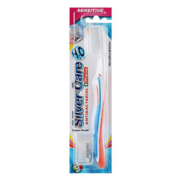 8009315063788 6378 Зубна щітка «Silver Care H2O» для чутливих зубів зі змінною голівкою (помаранчевий)