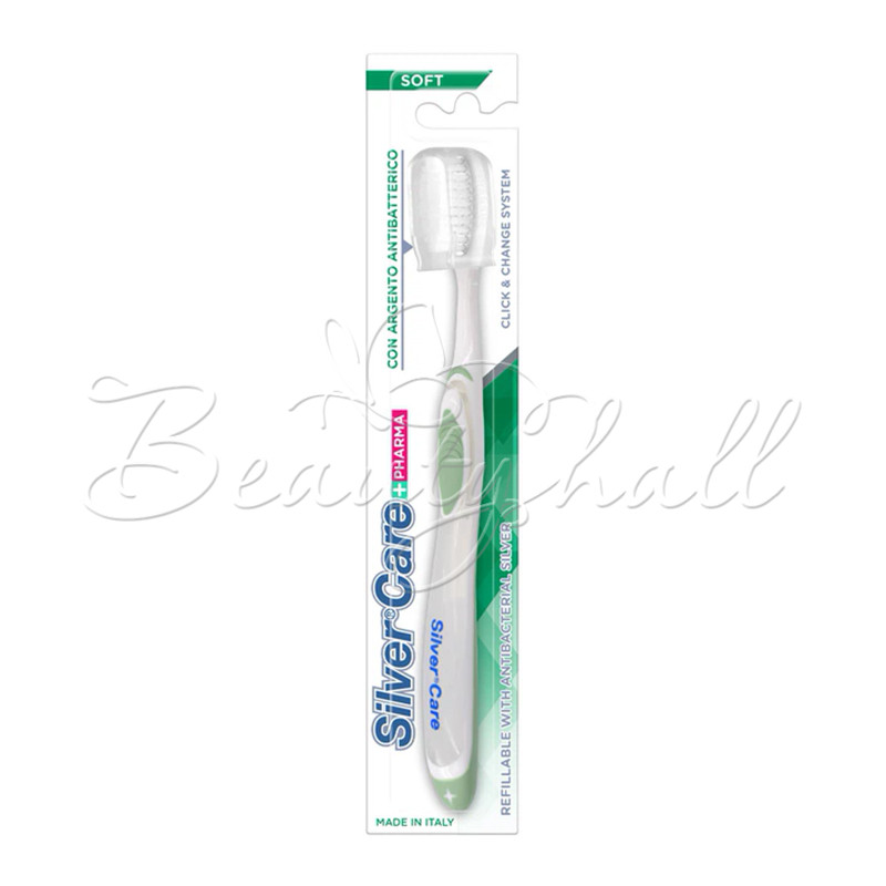 Зубна щітка Pharma зі змінною головкою м'яка (зелена)