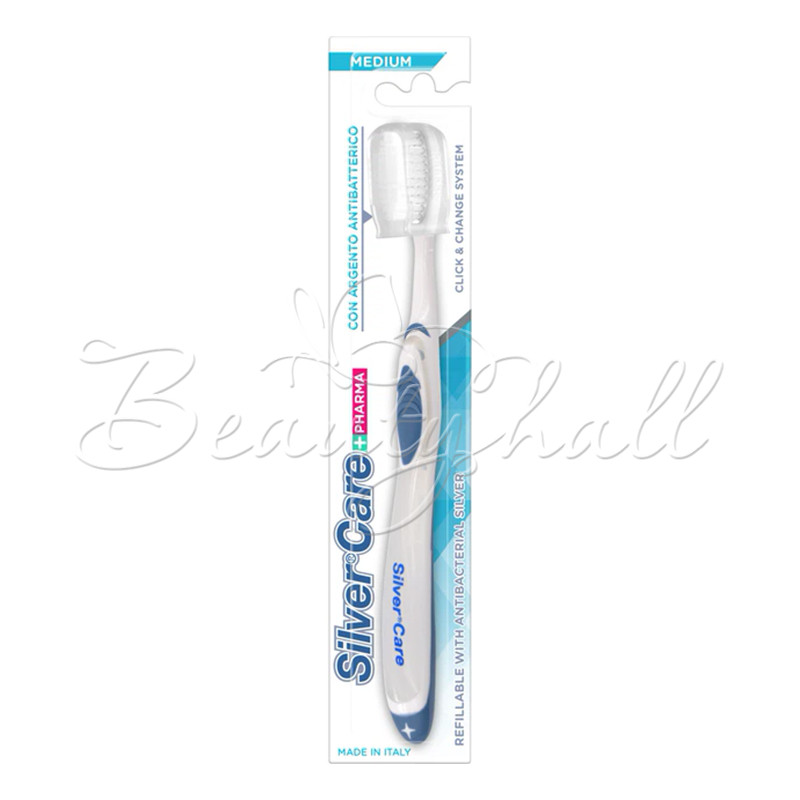 Зубна щітка Pharma зі змінною головкою середньої жорсткості (синя)